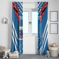 Custom Toa Samoa Rugby Window Curtain Samoan Siva Tau Uso Aso Uma
