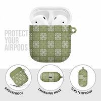 Vesuvian Green Palaka Quilt Hawaii AirPods Case Traditional Hawaii-plaid Pattern LT14 - Polynesian Pride