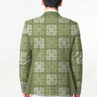 Vesuvian Green Palaka Quilt Hawaii Blazer Traditional Hawaii-plaid Pattern - Polynesian Pride