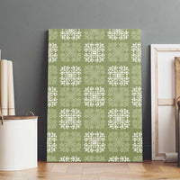 Vesuvian Green Palaka Quilt Hawaii Canvas Wall Art Traditional Hawaii-plaid Pattern - Polynesian Pride