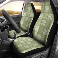 Vesuvian Green Palaka Quilt Hawaii Car Seat Cover Traditional Hawaii-plaid Pattern - Polynesian Pride