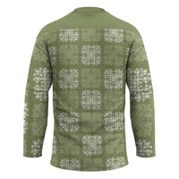 Vesuvian Green Palaka Quilt Hawaii Hockey Jersey Traditional Hawaii-plaid Pattern LT14 - Polynesian Pride
