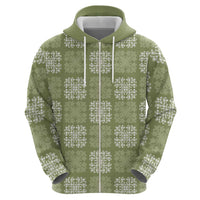 Vesuvian Green Palaka Quilt Hawaii Hoodie Traditional Hawaii-plaid Pattern - Polynesian Pride