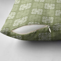 Vesuvian Green Palaka Quilt Hawaii Pillow Cover Traditional Hawaii-plaid Pattern - Polynesian Pride