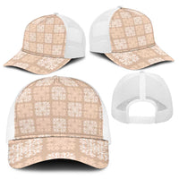 Beige Palaka Quilt Hawaii Baseball Net Cap Traditional Hawaii-plaid Pattern LT14 - Polynesian Pride