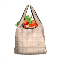Beige Palaka Quilt Hawaii Grocery Bag Traditional Hawaii-plaid Pattern - Polynesian Pride