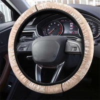 Beige Palaka Quilt Hawaii Steering Wheel Cover Traditional Hawaii-plaid Pattern - Polynesian Pride