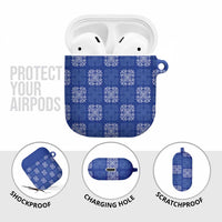 Royal Blue Palaka Quilt Hawaii AirPods Case Traditional Hawaii-plaid Pattern LT14 - Polynesian Pride