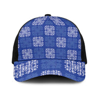 Royal Blue Palaka Quilt Hawaii Baseball Net Cap Traditional Hawaii-plaid Pattern LT14 One Size Black Royal Blue - Polynesian Pride