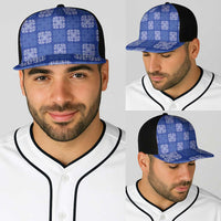 Royal Blue Palaka Quilt Hawaii Baseball Net Cap Traditional Hawaii-plaid Pattern LT14 - Polynesian Pride