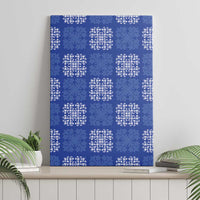 Royal Blue Palaka Quilt Hawaii Canvas Wall Art Traditional Hawaii-plaid Pattern - Polynesian Pride