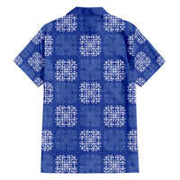 Royal Blue Palaka Quilt Hawaii Family Matching Puletasi and Hawaiian Shirt Traditional Hawaii-plaid Pattern - Polynesian Pride