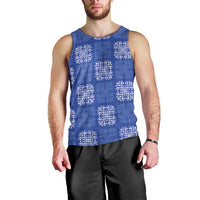 Royal Blue Palaka Quilt Hawaii Men Tank Top Traditional Hawaii-plaid Pattern - Polynesian Pride