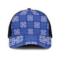 Royal Blue Palaka Quilt Hawaii Mesh Trucker Cap Traditional Hawaii-plaid Pattern LT14 One Size Black Royal Blue - Polynesian Pride