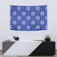 Royal Blue Palaka Quilt Hawaii Tapestry Traditional Hawaii-plaid Pattern - Polynesian Pride