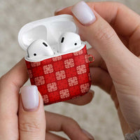 Red Palaka Quilt Hawaii AirPods Case Traditional Hawaii-plaid Pattern LT14 - Polynesian Pride