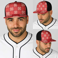Red Palaka Quilt Hawaii Baseball Net Cap Traditional Hawaii-plaid Pattern LT14 - Polynesian Pride