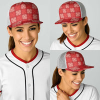Red Palaka Quilt Hawaii Baseball Net Cap Traditional Hawaii-plaid Pattern LT14 - Polynesian Pride