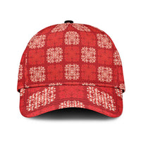 Red Palaka Quilt Hawaii Classic Cap Traditional Hawaii-plaid Pattern LT14 Universal Fit Red - Polynesian Pride