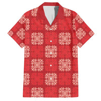Red Palaka Quilt Hawaii Family Matching Long Sleeve Bodycon Dress and Hawaiian Shirt Traditional Hawaii-plaid Pattern - Polynesian Pride
