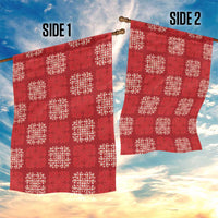 Red Palaka Quilt Hawaii Garden Flag Traditional Hawaii-plaid Pattern - Polynesian Pride