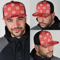 Red Palaka Quilt Hawaii Mesh Trucker Cap Traditional Hawaii-plaid Pattern LT14 - Polynesian Pride