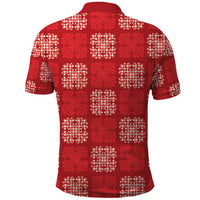Red Palaka Quilt Hawaii Polo Shirt Traditional Hawaii-plaid Pattern - Polynesian Pride