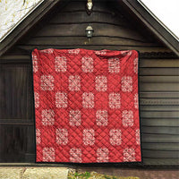 Red Palaka Quilt Hawaii Quilt Traditional Hawaii-plaid Pattern - Polynesian Pride