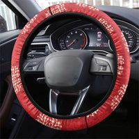 Red Palaka Quilt Hawaii Steering Wheel Cover Traditional Hawaii-plaid Pattern - Polynesian Pride