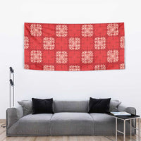 Red Palaka Quilt Hawaii Tapestry Traditional Hawaii-plaid Pattern - Polynesian Pride