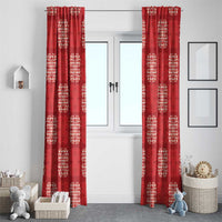 Red Palaka Quilt Hawaii Window Curtain Traditional Hawaii-plaid Pattern - Polynesian Pride