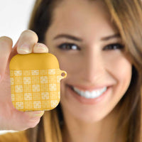 Yellow Palaka Quilt Hawaii AirPods Case Traditional Hawaii-plaid Pattern LT14 Yellow - Polynesian Pride