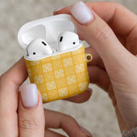 Yellow Palaka Quilt Hawaii AirPods Case Traditional Hawaii-plaid Pattern LT14 - Polynesian Pride