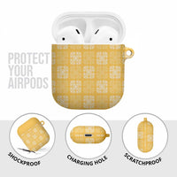 Yellow Palaka Quilt Hawaii AirPods Case Traditional Hawaii-plaid Pattern - Polynesian Pride