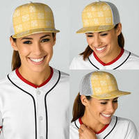 Yellow Palaka Quilt Hawaii Baseball Net Cap Traditional Hawaii-plaid Pattern LT14 - Polynesian Pride