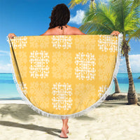 Yellow Palaka Quilt Hawaii Beach Blanket Traditional Hawaii-plaid Pattern - Polynesian Pride