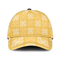 Yellow Palaka Quilt Hawaii Classic Cap Traditional Hawaii-plaid Pattern LT14 Universal Fit Yellow - Polynesian Pride