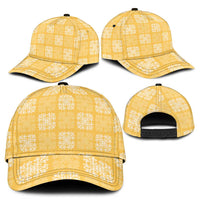 Yellow Palaka Quilt Hawaii Classic Cap Traditional Hawaii-plaid Pattern LT14 - Polynesian Pride