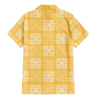 Yellow Palaka Quilt Hawaii Family Matching Mermaid Dress and Hawaiian Shirt Traditional Hawaii-plaid Pattern - Polynesian Pride