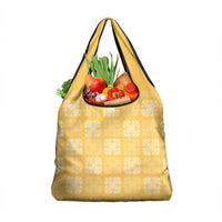 Yellow Palaka Quilt Hawaii Grocery Bag Traditional Hawaii-plaid Pattern - Polynesian Pride