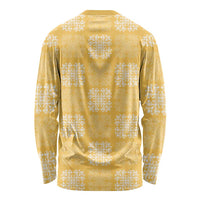 Yellow Palaka Quilt Hawaii Long Sleeve Shirt Traditional Hawaii-plaid Pattern - Polynesian Pride