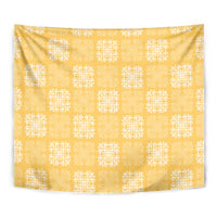 Yellow Palaka Quilt Hawaii Tapestry Traditional Hawaii-plaid Pattern - Polynesian Pride
