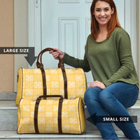 Yellow Palaka Quilt Hawaii Travel Bag Traditional Hawaii-plaid Pattern - Polynesian Pride