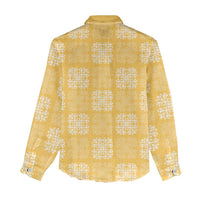 Yellow Palaka Quilt Hawaii Women Casual Shirt Traditional Hawaii-plaid Pattern - Polynesian Pride