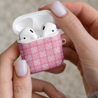 Pink Palaka Quilt Hawaii AirPods Case Traditional Hawaii-plaid Pattern LT14 - Polynesian Pride