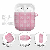 Pink Palaka Quilt Hawaii AirPods Case Traditional Hawaii-plaid Pattern LT14 - Polynesian Pride