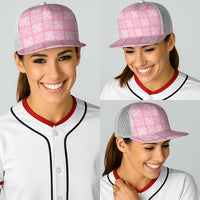 Pink Palaka Quilt Hawaii Baseball Net Cap Traditional Hawaii-plaid Pattern LT14 - Polynesian Pride