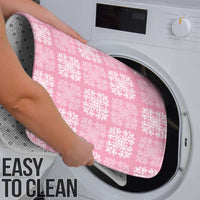 Pink Palaka Quilt Hawaii Bathroom Set Traditional Hawaii-plaid Pattern - Polynesian Pride