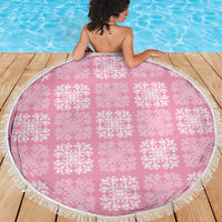 Pink Palaka Quilt Hawaii Beach Blanket Traditional Hawaii-plaid Pattern - Polynesian Pride