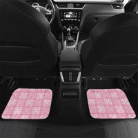 Pink Palaka Quilt Hawaii Car Mats Traditional Hawaii-plaid Pattern - Polynesian Pride